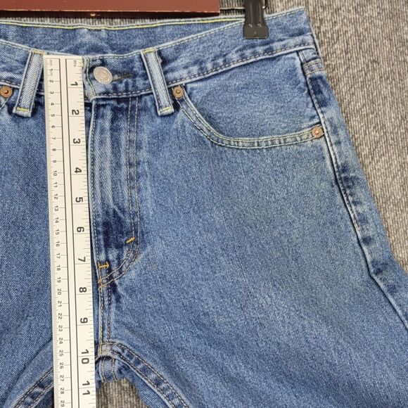 Levis 505 Jeans Men 30x28* Blue Regular Fit Medium Stone Wash Workwear 005054891 - Picture 4 of 13